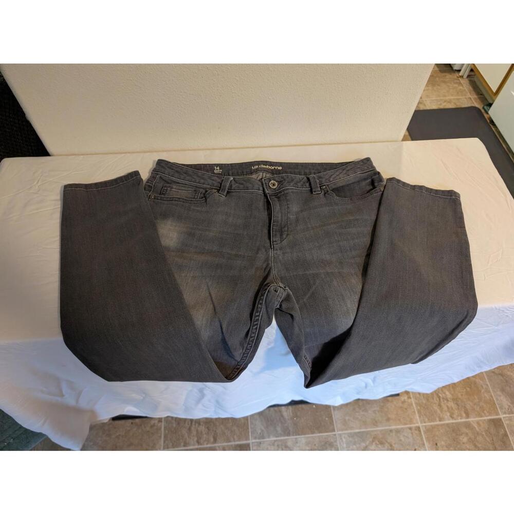 EUC Liz Claibourne Women's Size 14 Stylish Grey Jeans City Skinny